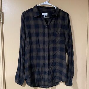 🎈3/$15 Lucky Brand Dark Plaid Shirt